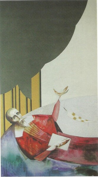 Peinture intitulée "El cielo de Yuriy D…" par Victoria Del Pino, Œuvre d'art originale