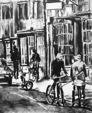 Drawing titled "Bread run." by Victoria General, Original Artwork, Charcoal