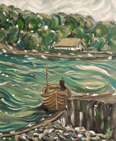 Pintura titulada "Sjø." por Victoria General, Obra de arte original, Oleo