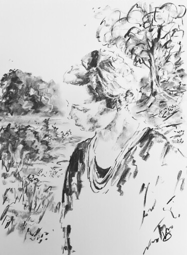 图画 标题为“Mrs. Dalloway’s rem…” 由Victoria General, 原创艺术品, 木炭