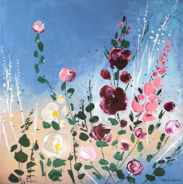 Pintura titulada "Charme des fleur" por Victoria Girerd, Obra de arte original, Acrílico Montado en Bastidor de camilla de m…