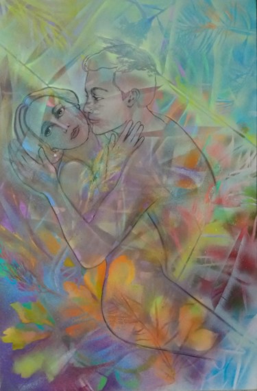 Pintura intitulada "Mine by Fate. Мой п…" por Victoria Golovina, Obras de arte originais, Tinta spray