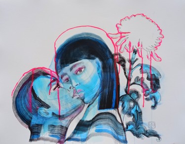 Desenho intitulada "Letting go a loved…" por Victoria Golovina, Obras de arte originais, Tinta