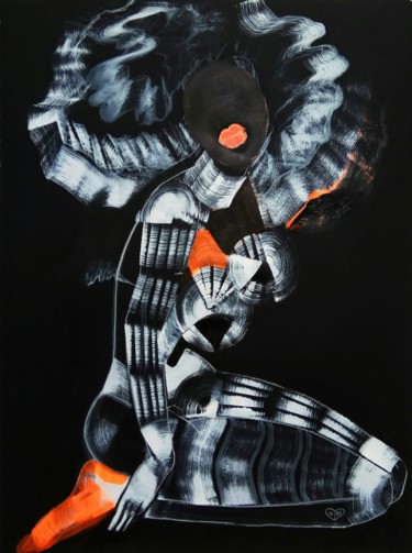 Dessin intitulée "Ma petite fumee. Мо…" par Victoria Golovina, Œuvre d'art originale, Acrylique