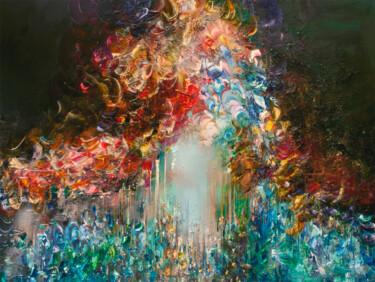 Pittura intitolato "Waterfall Study 2-…" da Victoria Horkan, Opera d'arte originale, Olio
