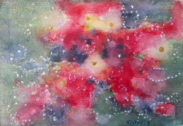 Painting titled "Univers" by Victoria Lohay, Original Artwork, Watercolor