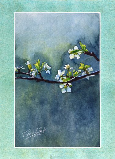 Painting titled "Tenderness" by Victoria Lyashenko, Original Artwork, Watercolor