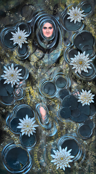 Картина под названием "Water" - Victoria Lyashenko, Подлинное произведение искусства, Акрил