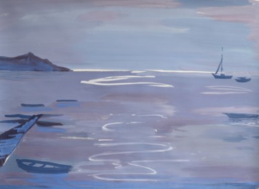 Painting titled "gulf" by Victoria, Original Artwork, Gouache