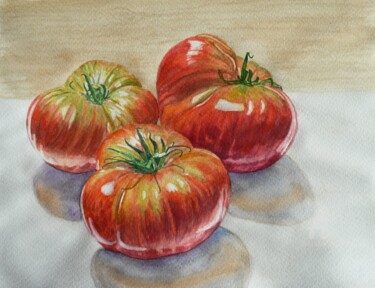 Malarstwo zatytułowany „Tomaten” autorstwa Victoria Richters, Oryginalna praca, Akwarela