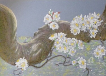 Malerei mit dem Titel "Es gibt noch Hoffnu…" von Victoria Richters, Original-Kunstwerk, Pastell