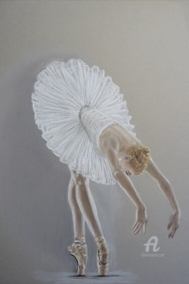 Desenho intitulada "Ballerina" por Victoria Richters, Obras de arte originais, Pastel
