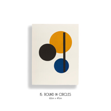 Malarstwo zatytułowany „Round in circles-3” autorstwa Victoria Rodriguez, Oryginalna praca, Rytownictwo