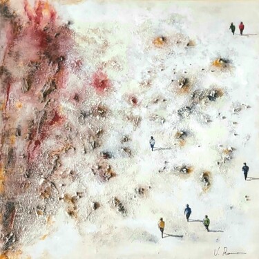 Картина под названием "People" - Victoria Román, Подлинное произведение искусства, Акрил Установлен на Деревянная рама для н…