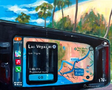 Painting titled "Let’s go to Vegas" by Victoria Sukhasyan, Original Artwork, Acrylic