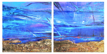 Malerei mit dem Titel "Seascape" von Viktorija Rutskaja, Original-Kunstwerk, Acryl