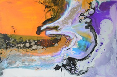 Картина под названием "Wave of change" - Viktorija Rutskaja, Подлинное произведение искусства, Акрил