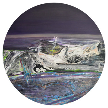 Картина под названием "Sea storm" - Viktorija Rutskaja, Подлинное произведение искусства, Акрил