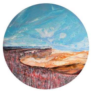 Pittura intitolato "Mountain landscape" da Viktorija Rutskaja, Opera d'arte originale, Acrilico