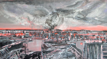 Malerei mit dem Titel "Industrial romance" von Viktorija Rutskaja, Original-Kunstwerk, Acryl