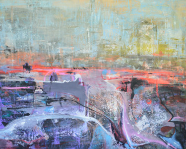 Abstract landscape painting Painting titled "Abstract landscape…" by Viktorija Rutskaja, Original Art, Acrylic