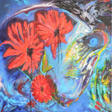 Malerei mit dem Titel "Kiss of autumn" von Viktorija Rutskaja, Original-Kunstwerk, Acryl