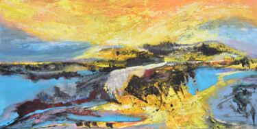 Autumn sunset Peinture intitulée "Autumn sunset" par Viktorija Rutskaja, Œuvre d'art originale, Acrylique
