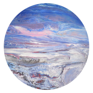 Pintura intitulada "Round abstract land…" por Viktorija Rutskaja, Obras de arte originais, Acrílico