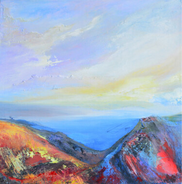 Schilderij getiteld "Mountains landscape…" door Viktorija Rutskaja, Origineel Kunstwerk, Acryl