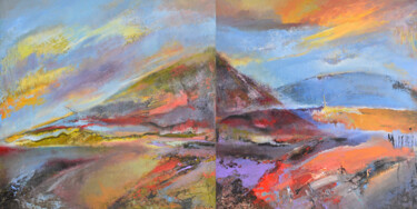绘画 标题为“Mountain landscape I” 由Viktorija Rutskaja, 原创艺术品, 油