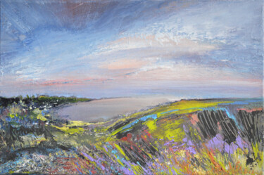 Pintura intitulada "Spring landscape 20…" por Viktorija Rutskaja, Obras de arte originais, Acrílico