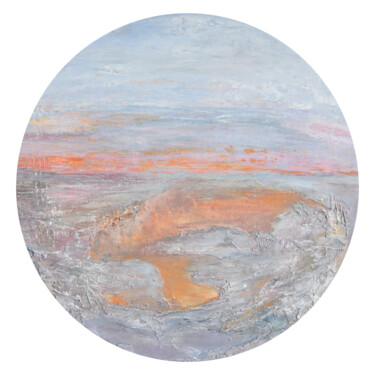 Malerei mit dem Titel "Round abstract land…" von Viktorija Rutskaja, Original-Kunstwerk, Acryl