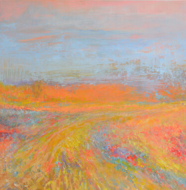 Malerei mit dem Titel "Bright landscape" von Viktorija Rutskaja, Original-Kunstwerk, Acryl