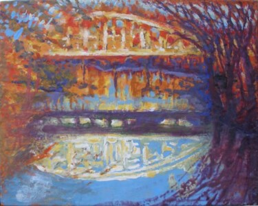 Pintura titulada "Pottery Bridge over…" por Victoria Wallace, Obra de arte original, Otro