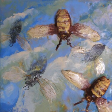 Painting titled "Napoleon's Bees I" by Victoria Wallace, Original Artwork