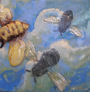 Painting titled "Napoleon's Bees II" by Victoria Wallace, Original Artwork