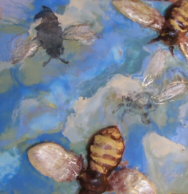 Painting titled "Napoleon's Bees III" by Victoria Wallace, Original Artwork