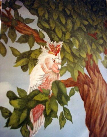 Painting titled "Avian Mural" by Victoria Wallace, Original Artwork