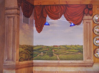 Painting titled "Calabrese Scenery" by Victoria Wallace, Original Artwork