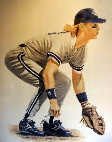 Painting titled "Kelly Gruber Mural" by Victoria Wallace, Original Artwork