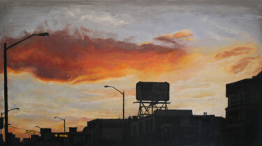 Painting titled "Urban Nuance" by Victoria Wallace, Original Artwork, Encaustic