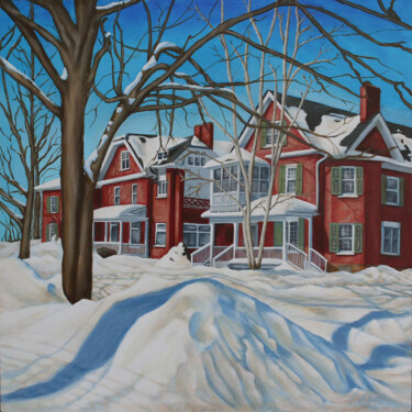 Painting titled "Wintry Morning on G…" by Victoria Wallace, Original Artwork, Acrylic