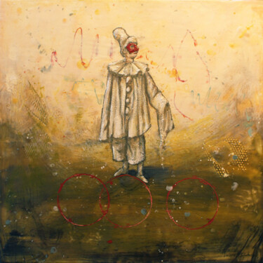Painting titled "Pulcinella" by Victoria Wallace, Original Artwork, Other
