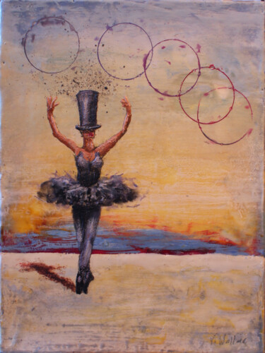 Painting titled "Dusk Dance II" by Victoria Wallace, Original Artwork, Other
