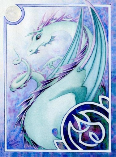 Painting titled "Dragon Dreams" by Victoria Armstrong, Original Artwork