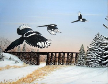 Painting titled "Bridging the Sturge…" by Victoria Armstrong, Original Artwork, Oil