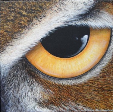 Painting titled "All Eyes On Us - Gr…" by Victoria Armstrong, Original Artwork, Oil