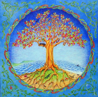 Peinture intitulée "The Tree of Life" par Victoria Armstrong, Œuvre d'art originale