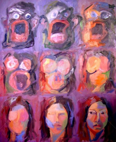 Pintura titulada "Sur Face" por Victoria Fontana, Obra de arte original