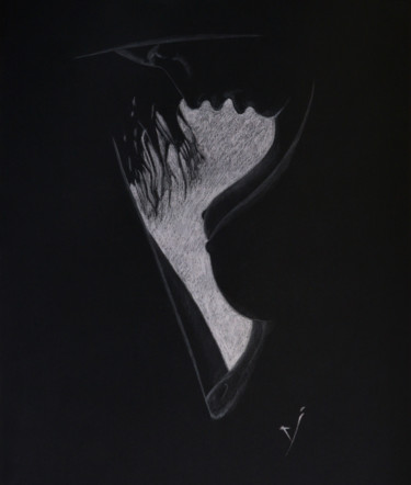 Desenho intitulada "Regrets" por Victor Pavelescu, Obras de arte originais, Lápis